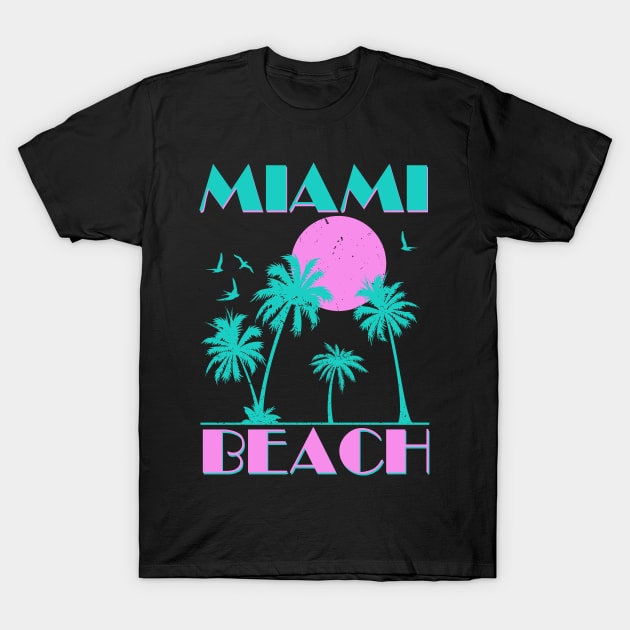 Miami beach vintage retro T-Shirt by Dianeursusla Clothes